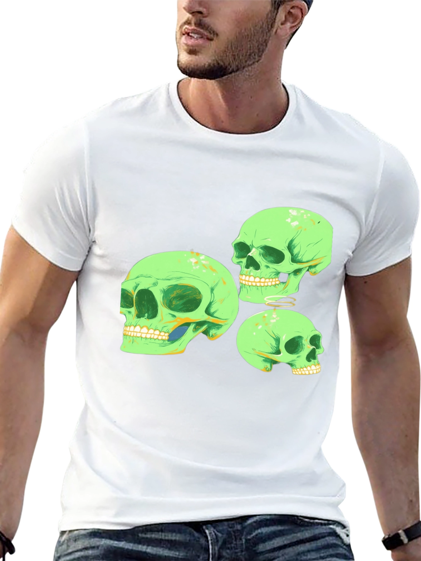 Skull Graphic T-Shirt - Mens Black Tee