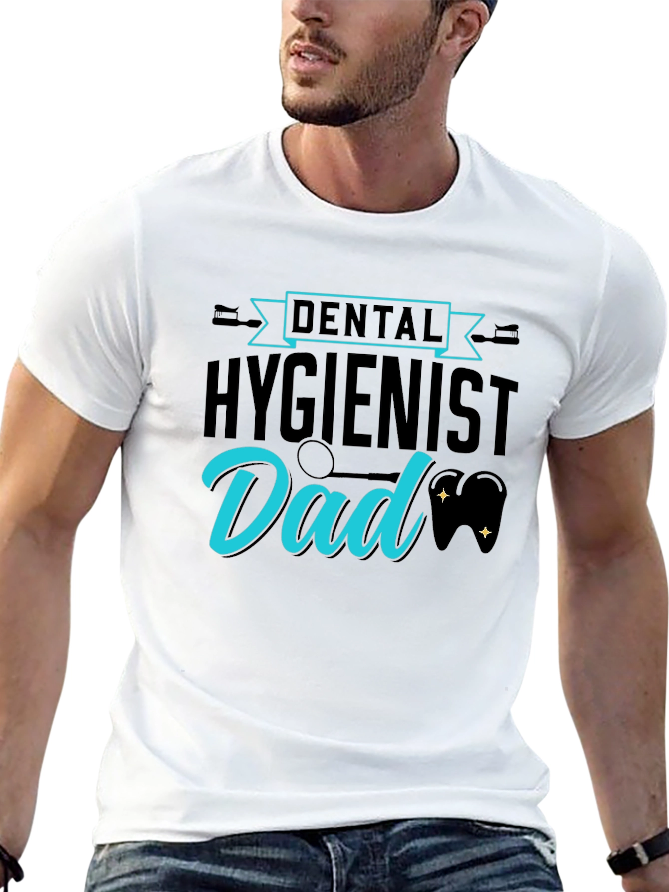 Dental Hygienist Dad T-Shirt Fathers Day Tee
