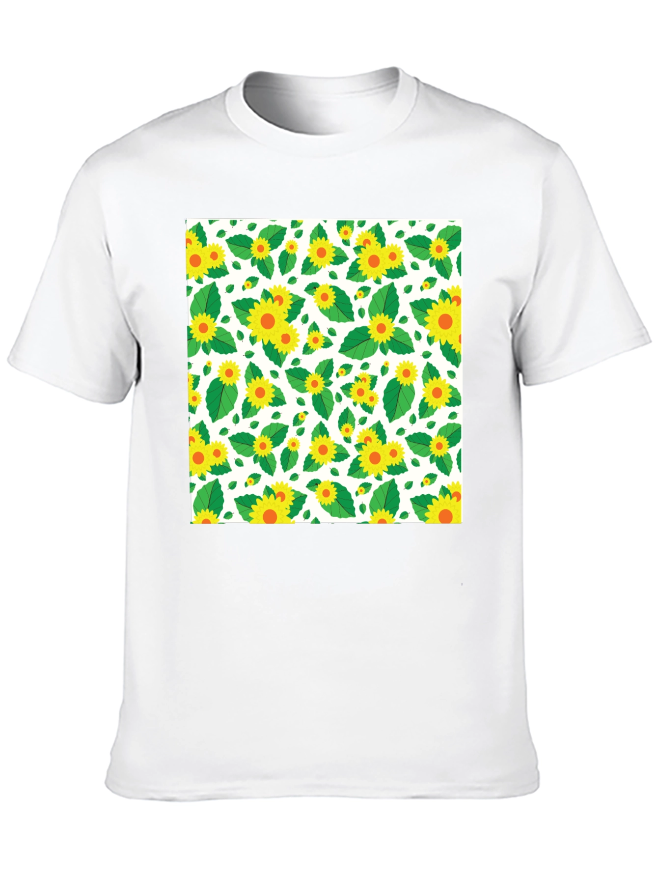 Sunflower Pattern T-Shirt