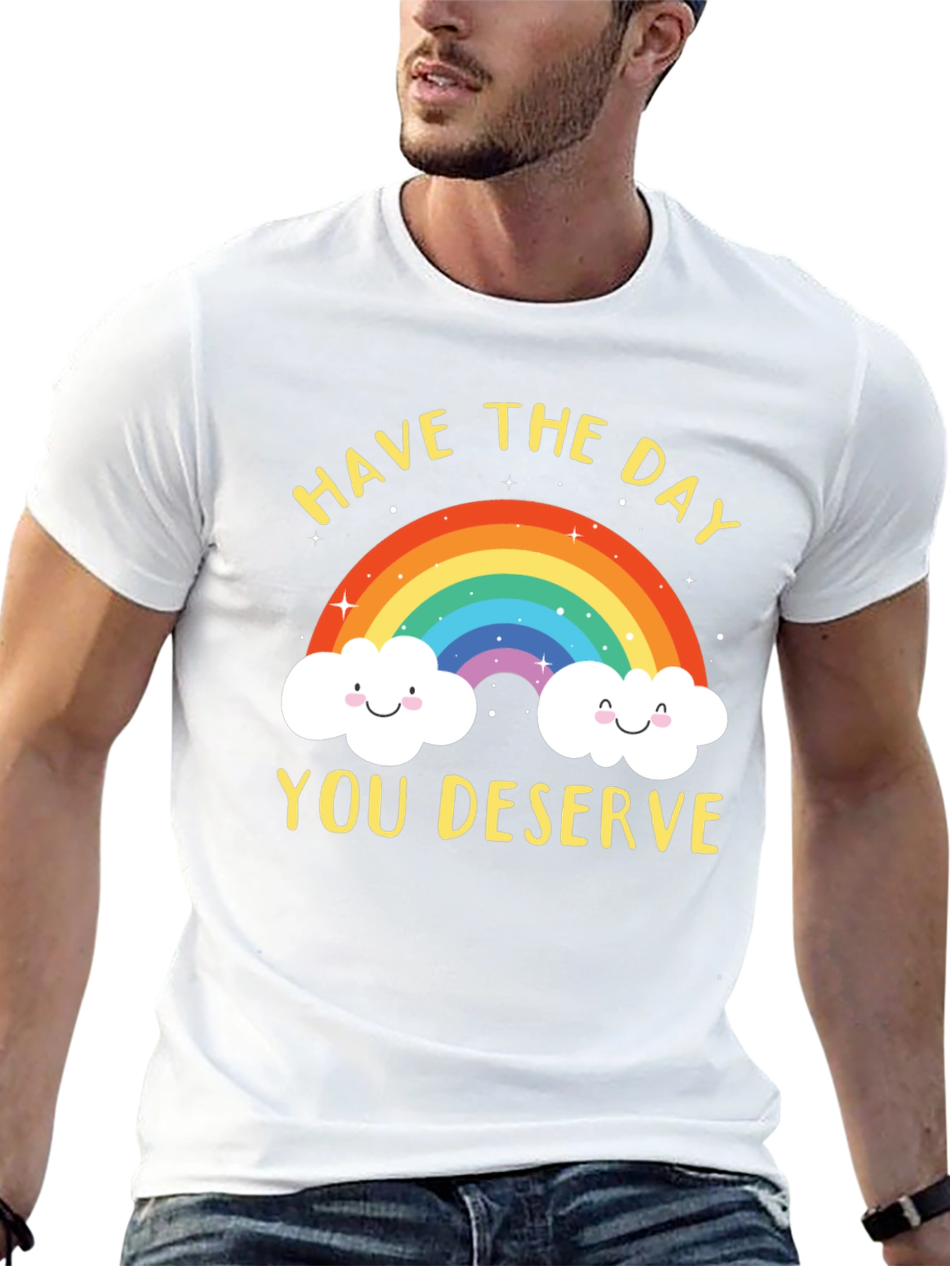 Rainbow Graphic T-Shirt - Have the Day You Deserve