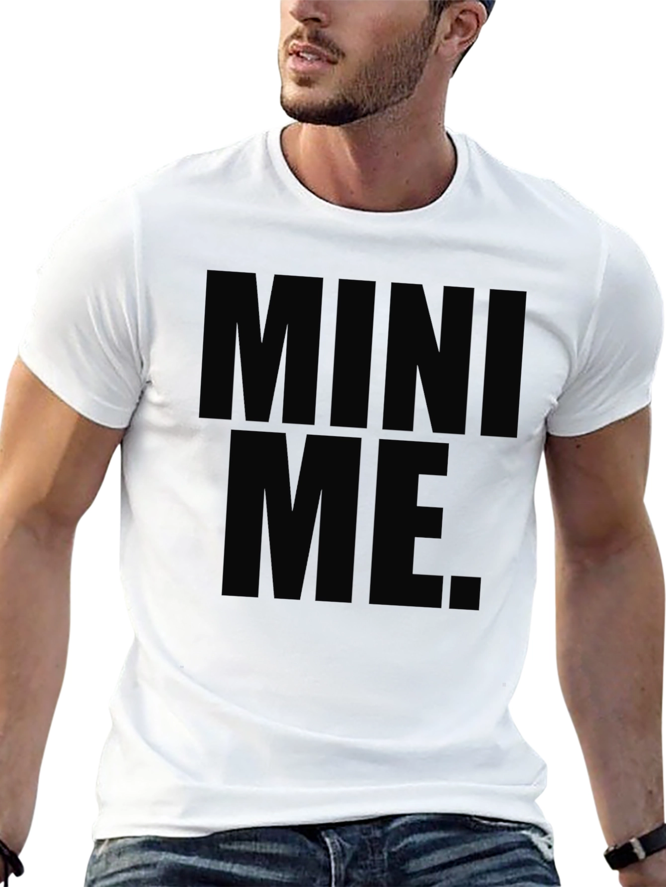 Mini Me Graphic T-Shirt - Black Crew Neck