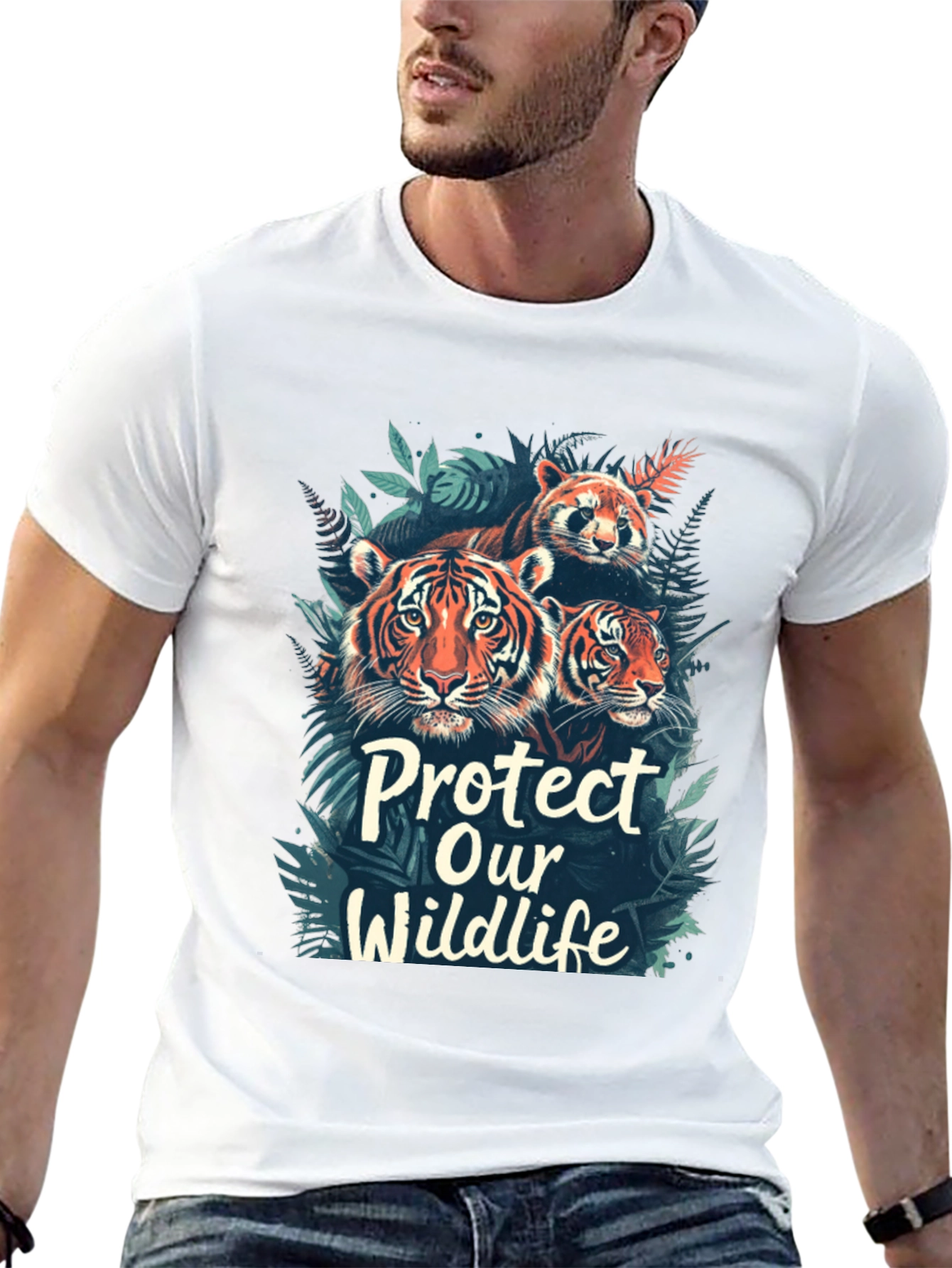 Protect Wildlife Black Graphic Tee
