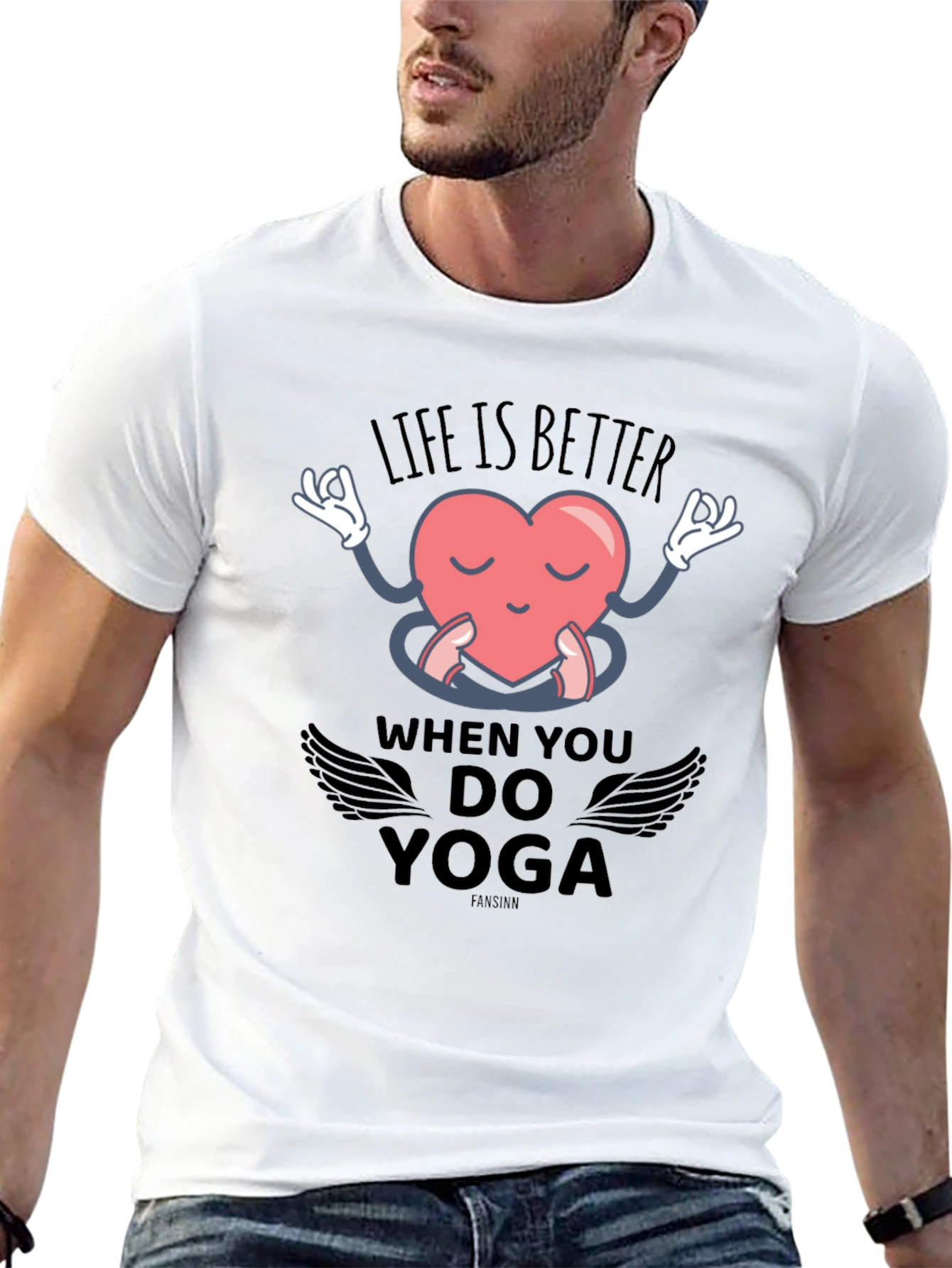 Life is Better Yoga Heart T-Shirt