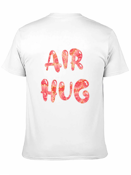Air Hug Floral Print Graphic Tee - Soft Cotton Comfort
