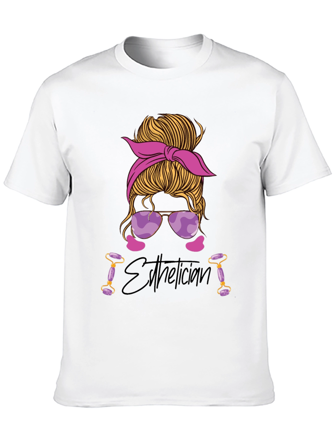 Esthetician Messy Bun T-Shirt