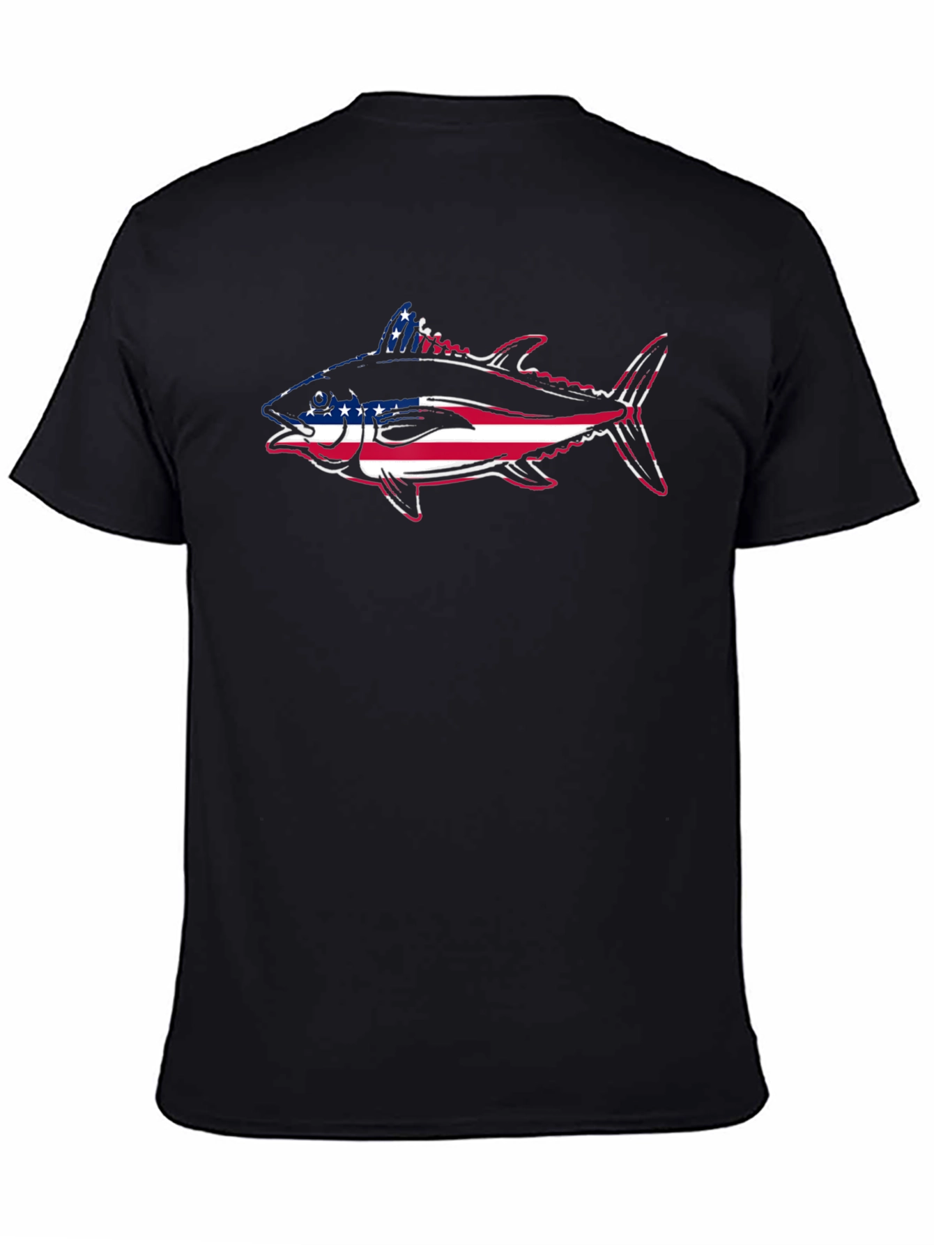 American Flag Tuna Graphic T-Shirt