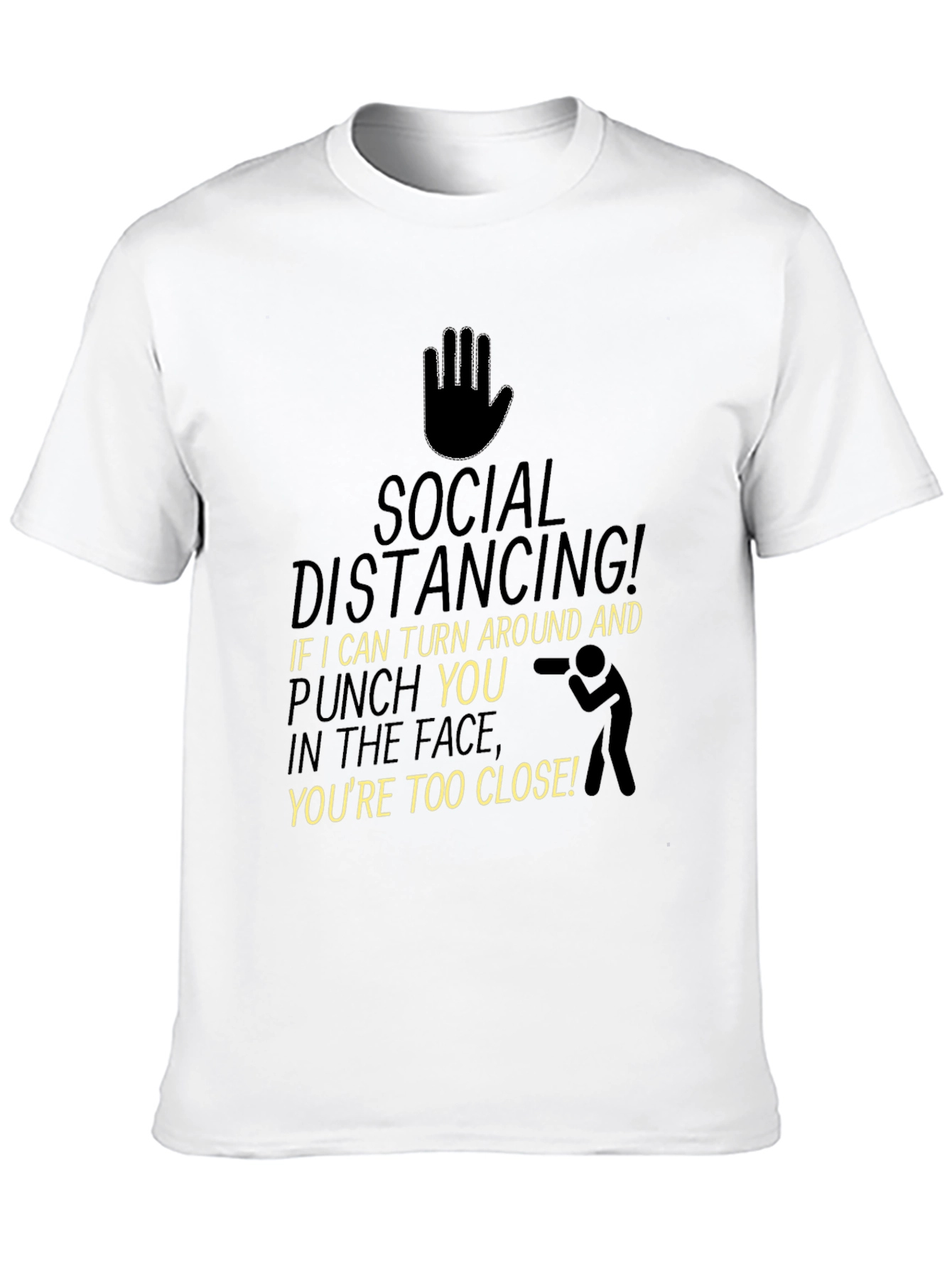 Social Distancing Graphic Tee - Black T-Shirt