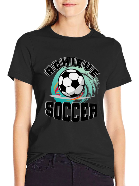 Achieve Soccer T-Shirt - Black Graphic Tee