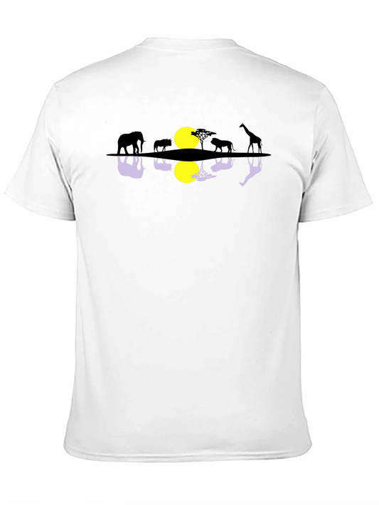 African Wildlife Reflection Graphic T-Shirt