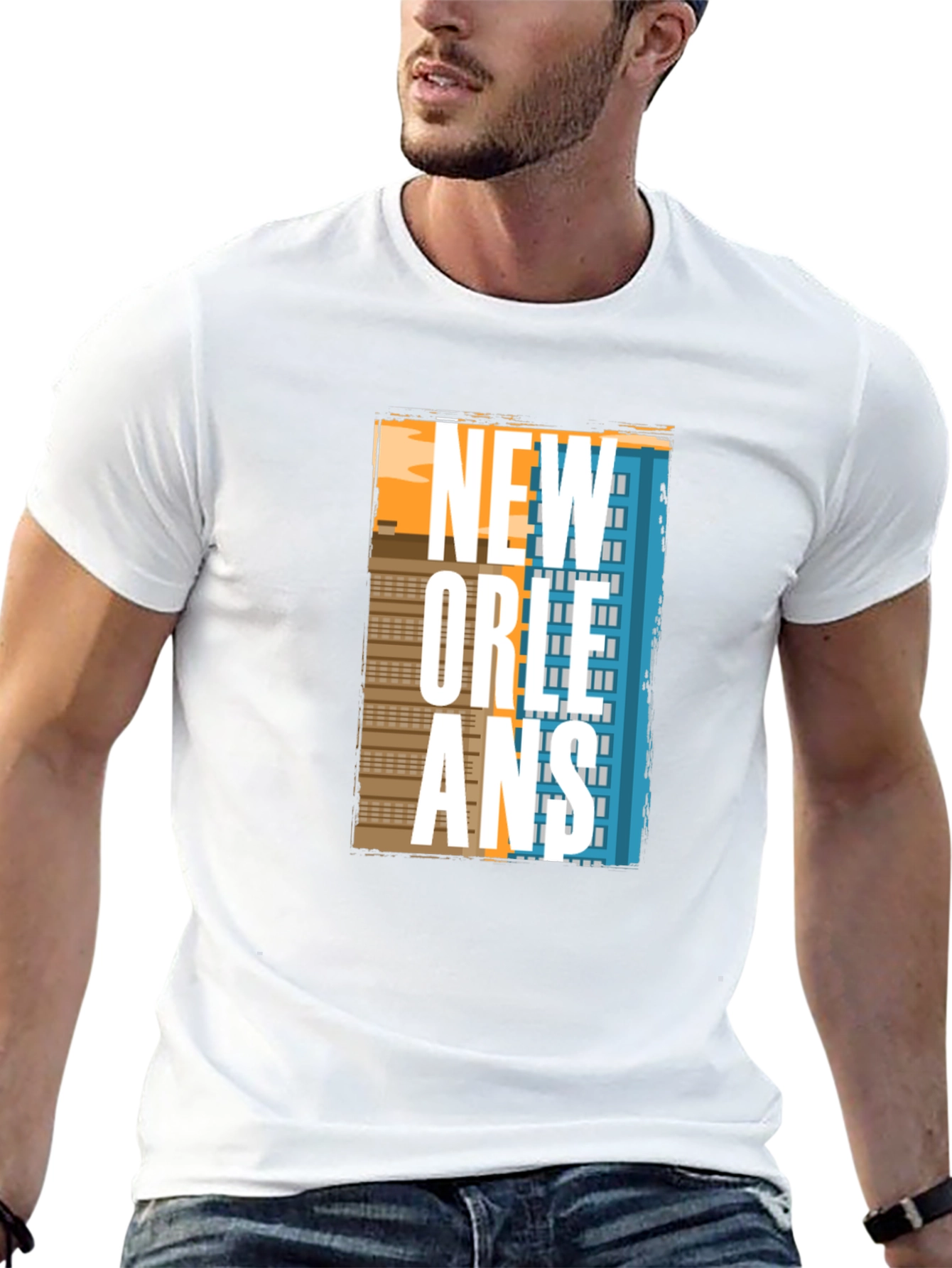 New Orleans Graphic T-Shirt - Cityscape Design