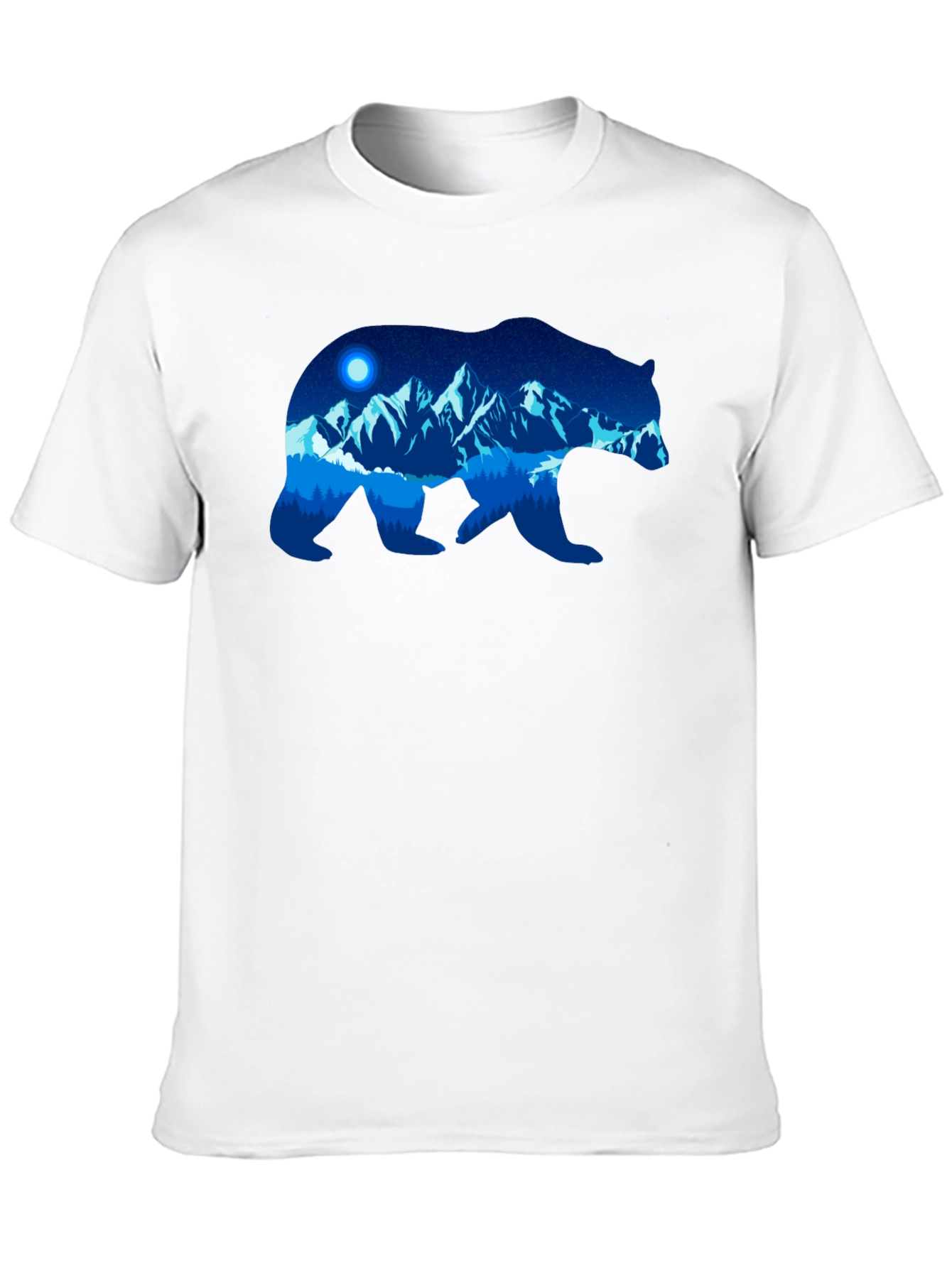 Bear Silhouette Mountain Graphic T-Shirt