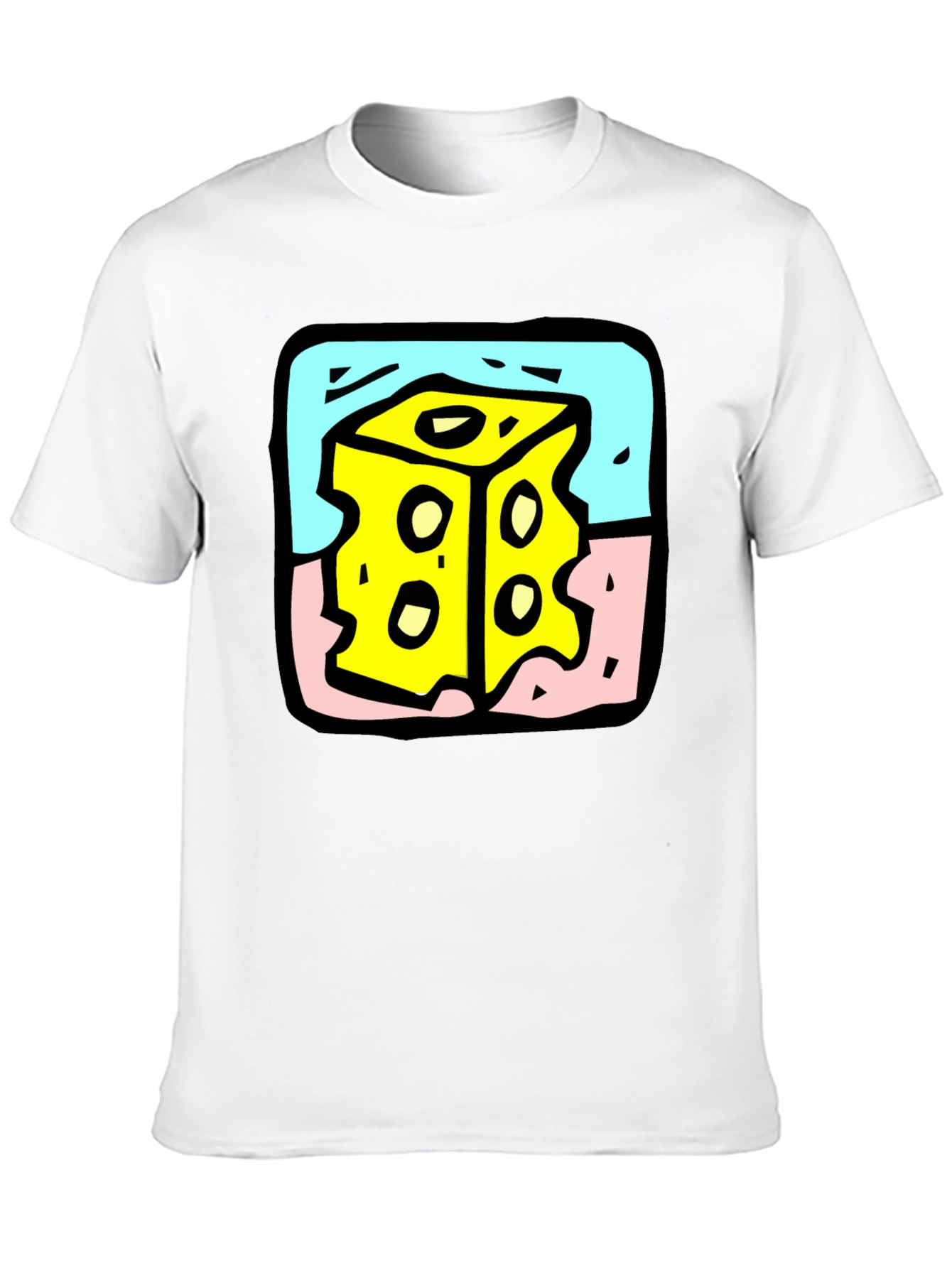 Cheese Cube Graphic Tee - Quirky Style