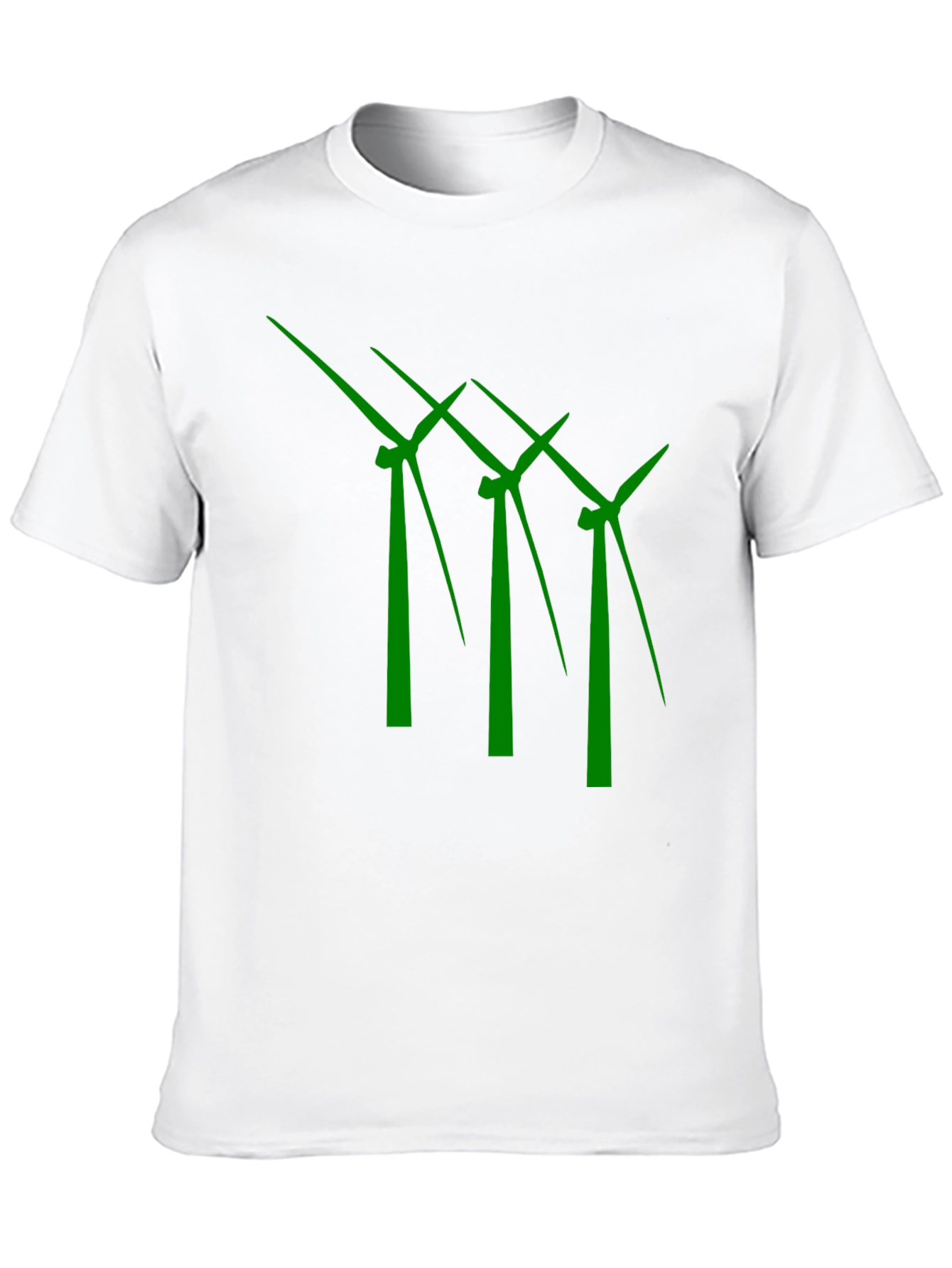 Eco-Friendly Wind Turbine Graphic T-Shirt