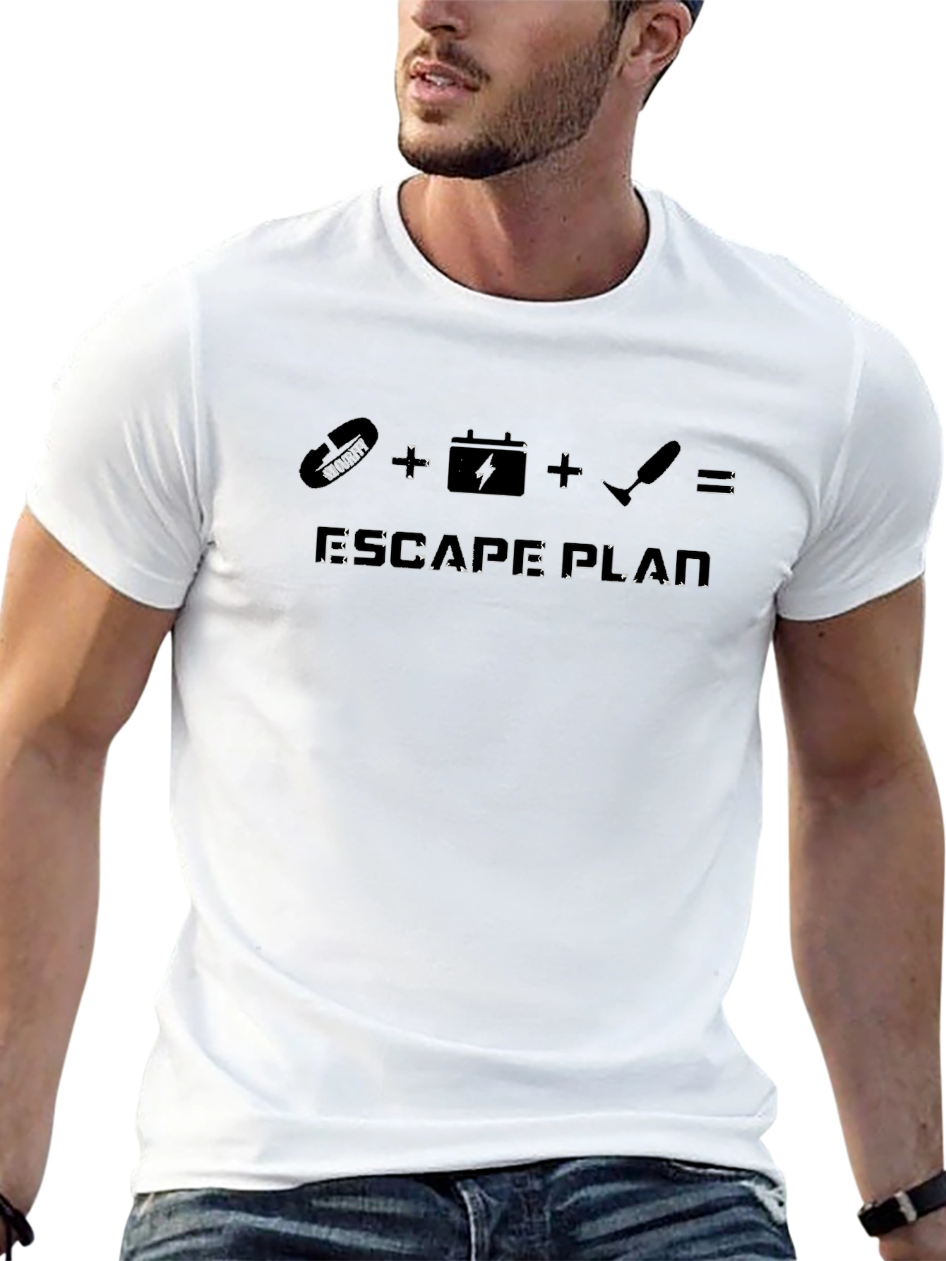 Escape Plan Black Graphic T-Shirt