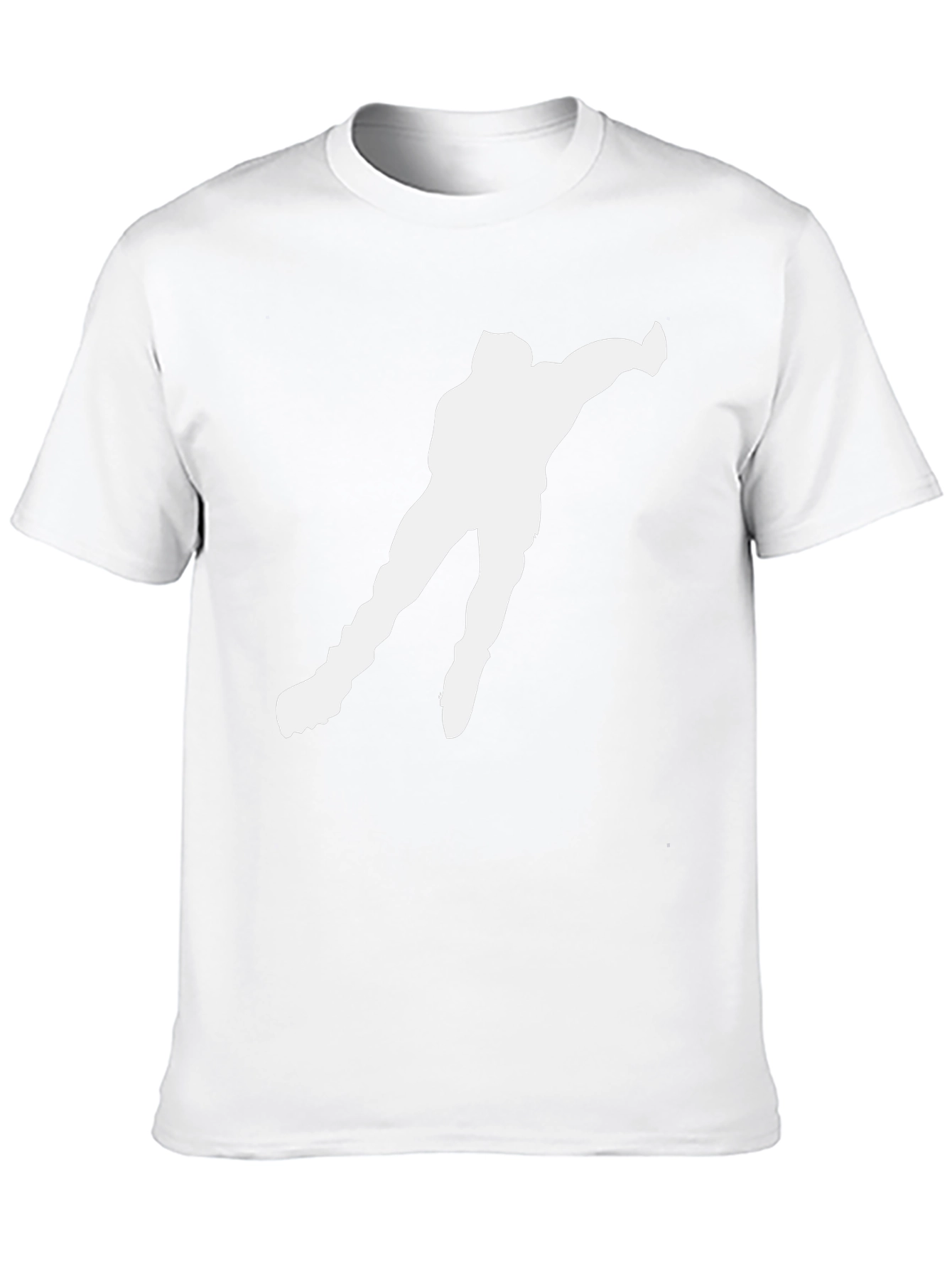 Ice Skater Silhouette Graphic T-Shirt - Black