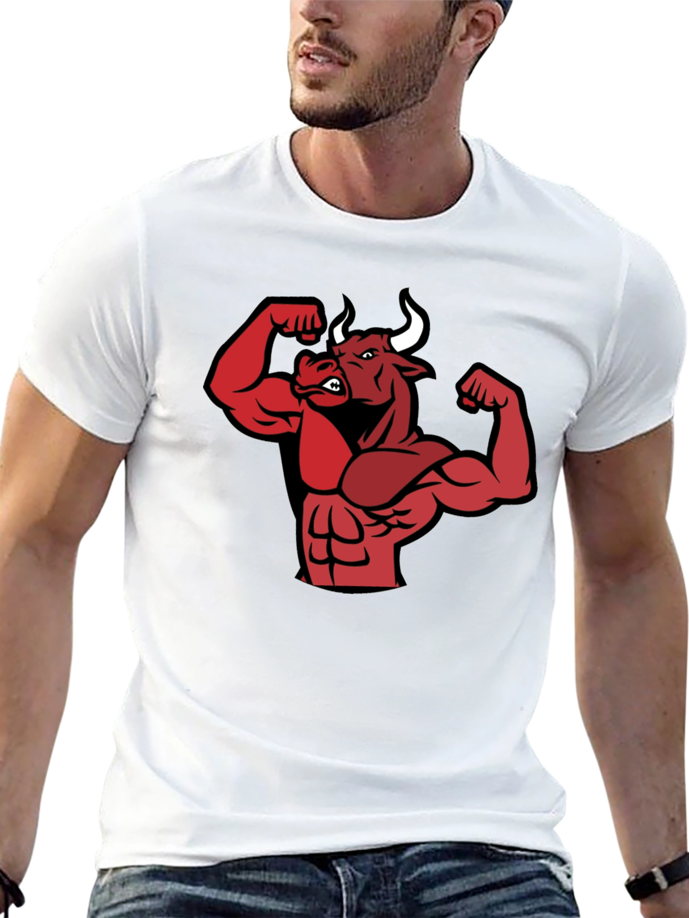 Muscle Bull Graphic Tee - Black