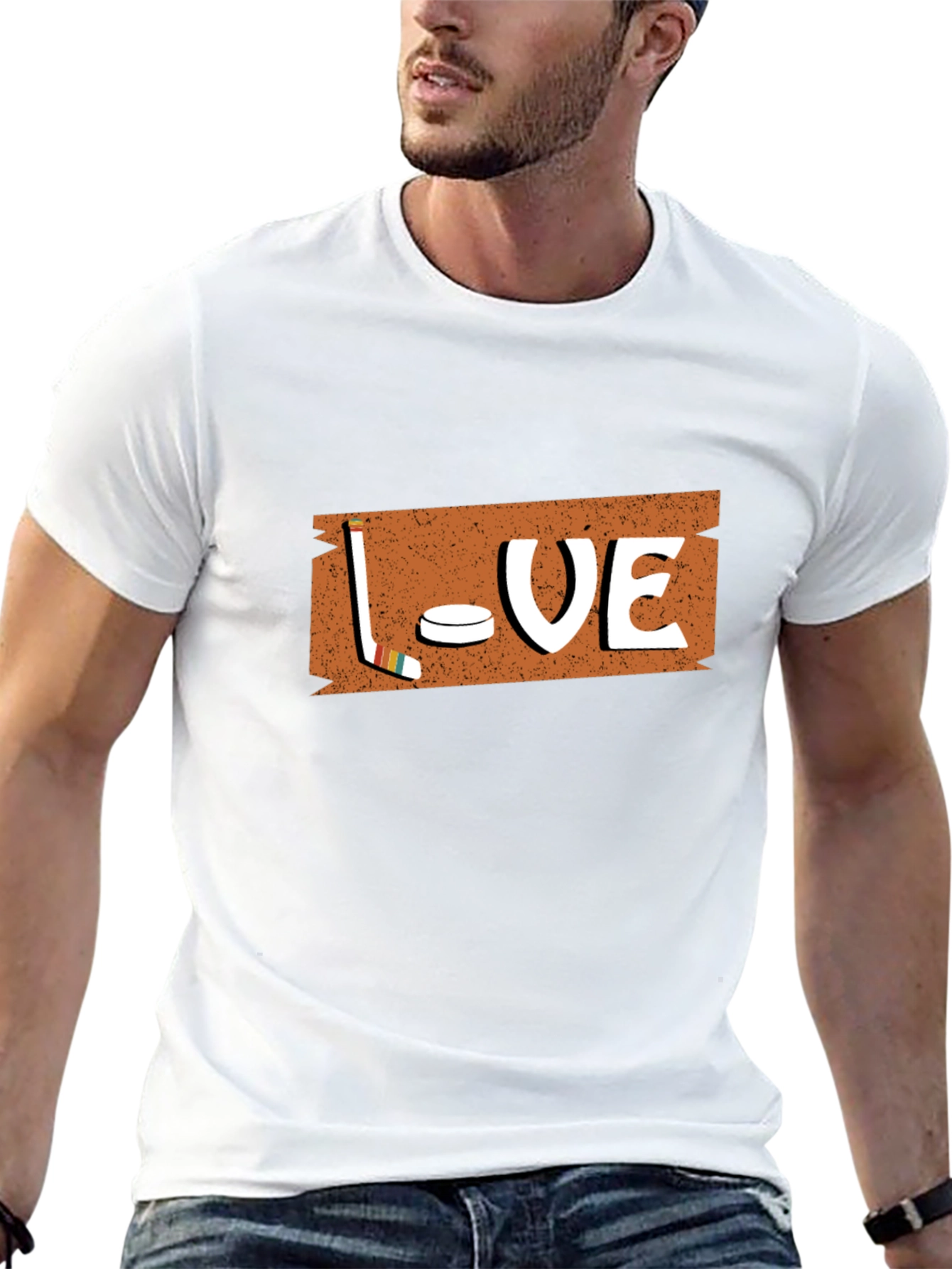 Hockey Love T-Shirt - Black Graphic Tee