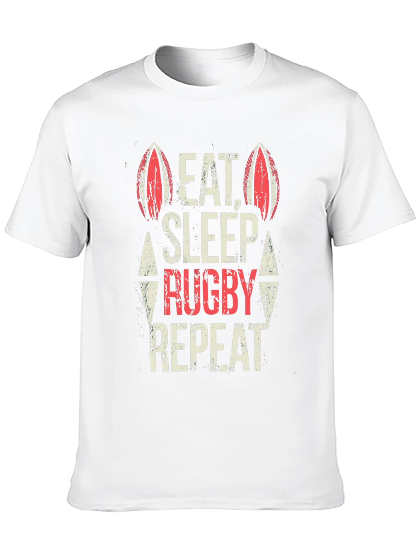 Eat Sleep Rugby Repeat Black T-Shirt