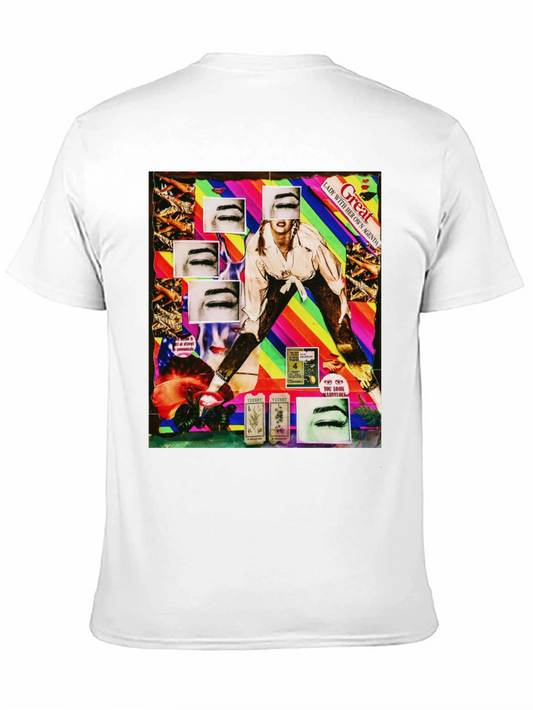 Abstract Graphic Print Black T-Shirt