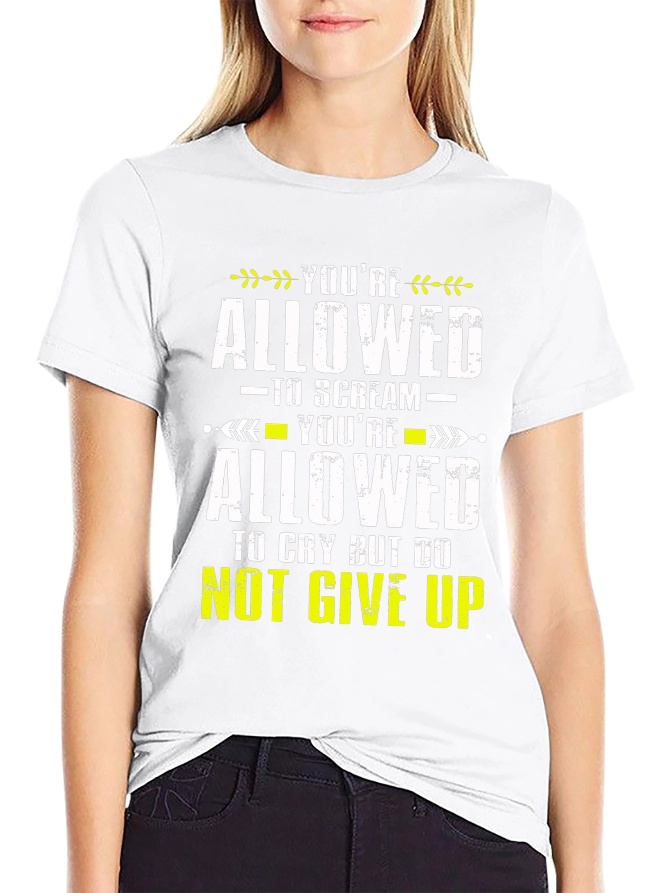Inspirational T-Shirt - Youre Allowed Never Give Up