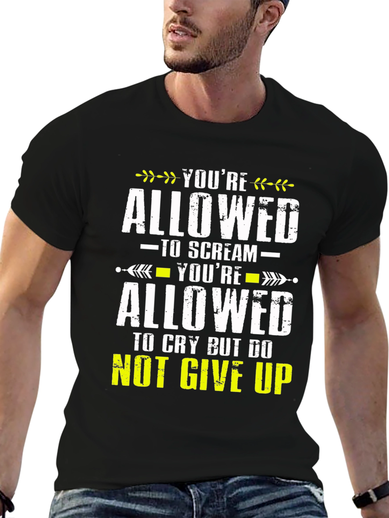 Inspirational T-Shirt - Youre Allowed Never Give Up