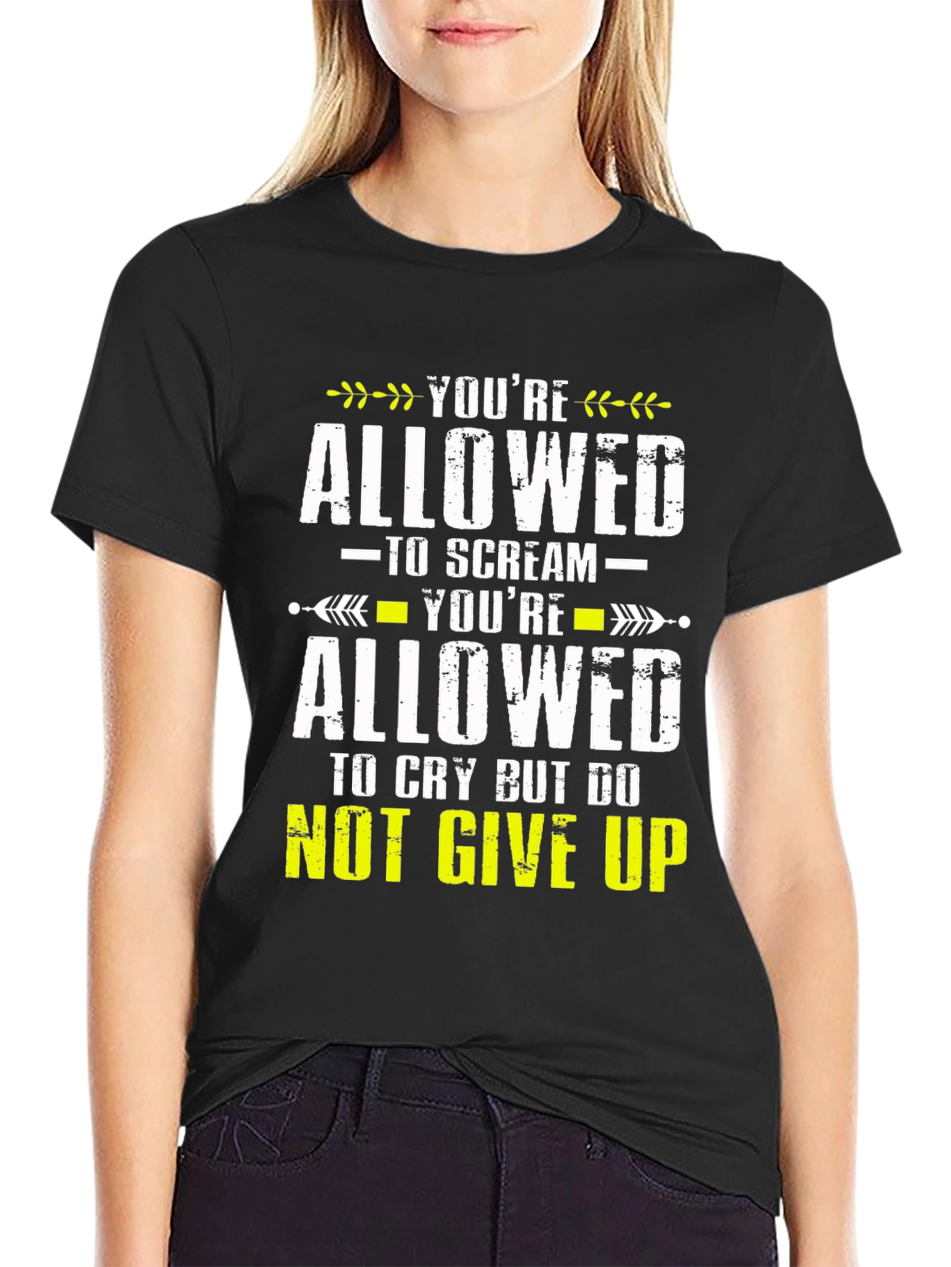 Inspirational T-Shirt - Youre Allowed Never Give Up