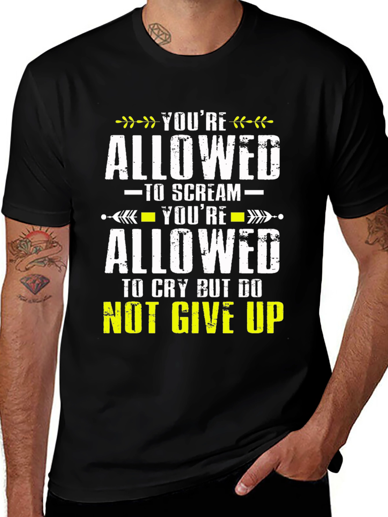 Inspirational T-Shirt - Youre Allowed Never Give Up