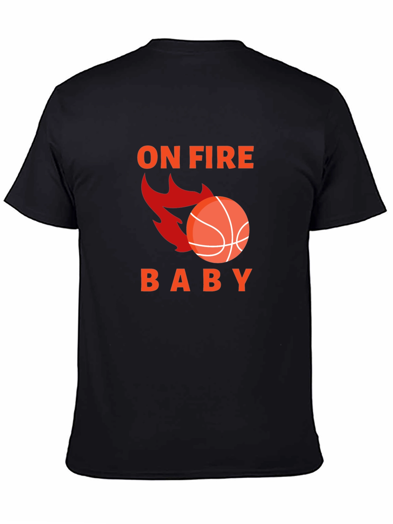 On Fire Basketball Graphic Tee - Black