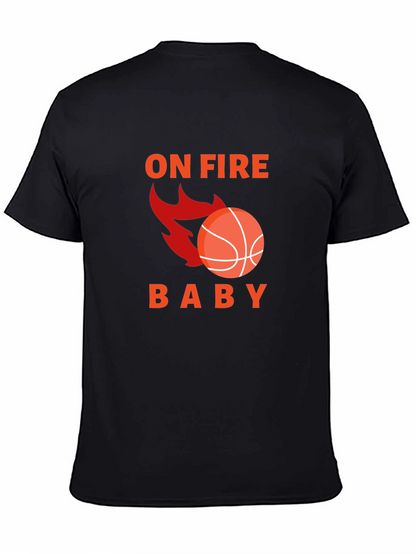 On Fire Basketball Graphic Tee - Black