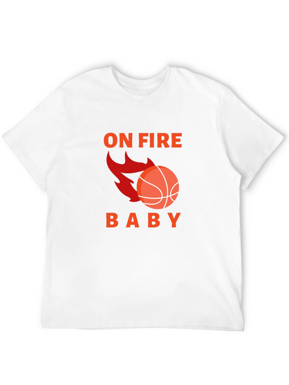 On Fire Basketball Graphic Tee - Black