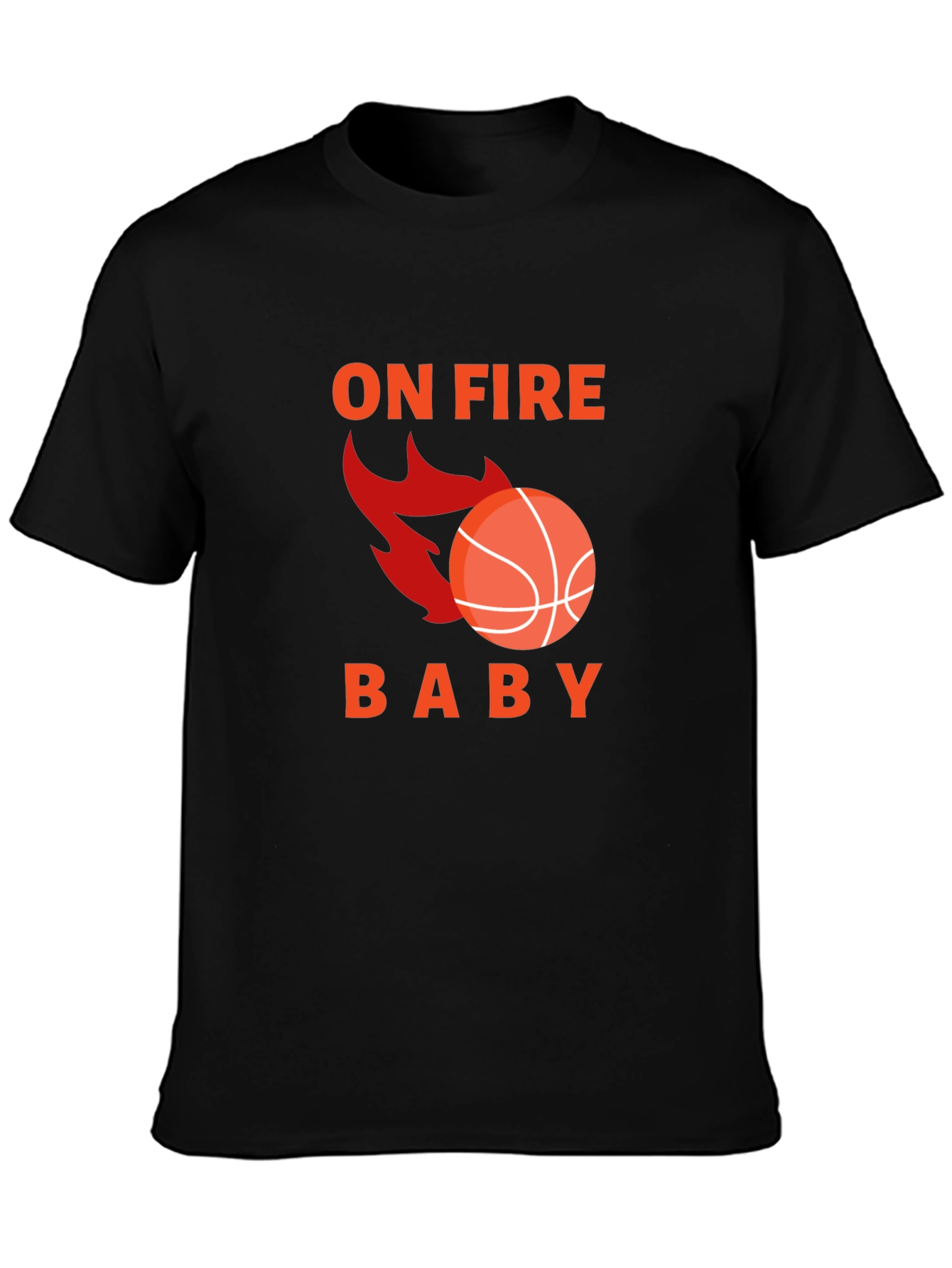 On Fire Basketball Graphic Tee - Black