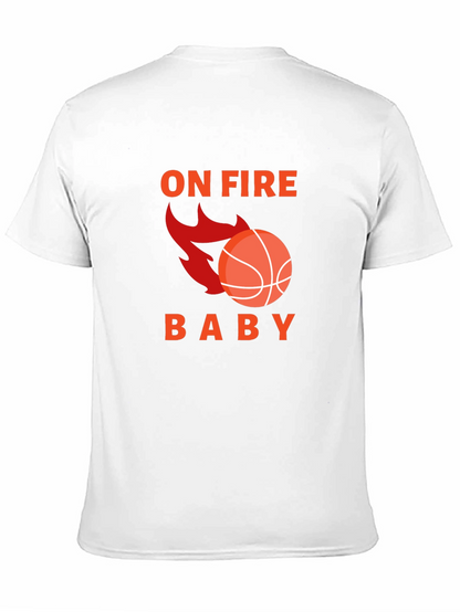 On Fire Basketball Graphic Tee - Black