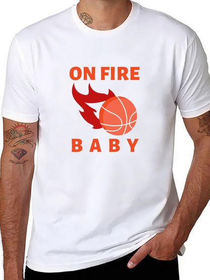 On Fire Basketball Graphic Tee - Black