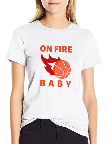 On Fire Basketball Graphic Tee - Black