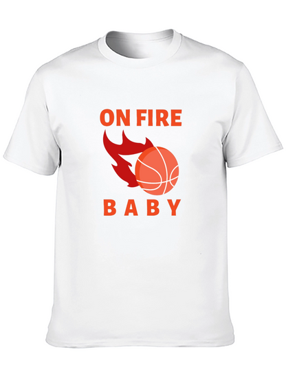 On Fire Basketball Graphic Tee - Black