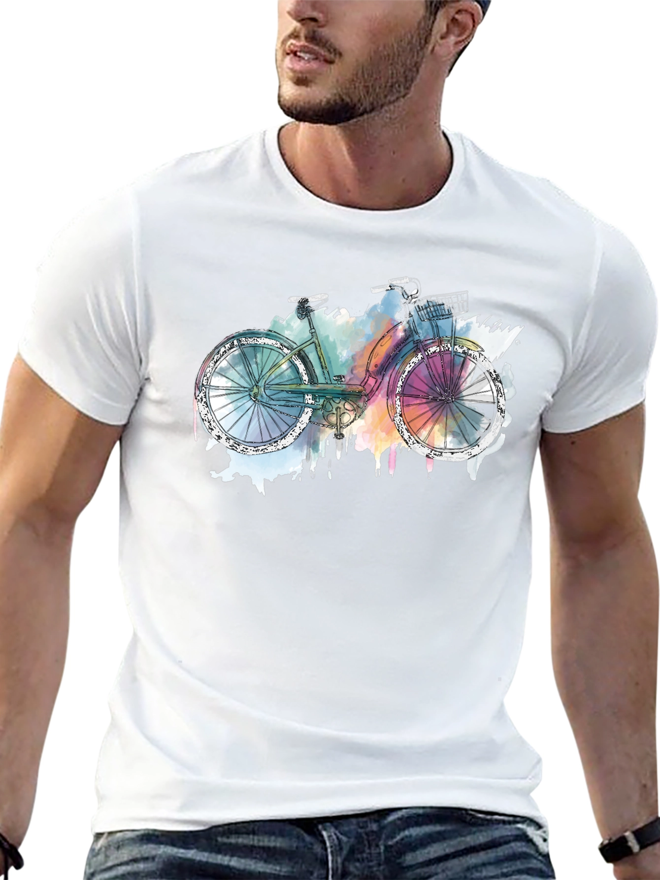 Bicycle Graphic T-Shirt - Artistic Style