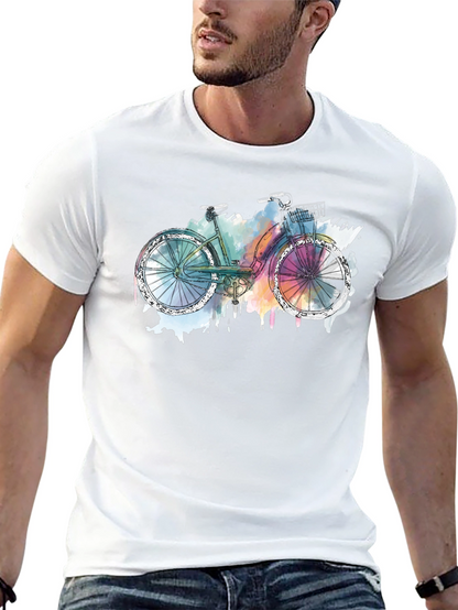 Bicycle Graphic T-Shirt - Artistic Style
