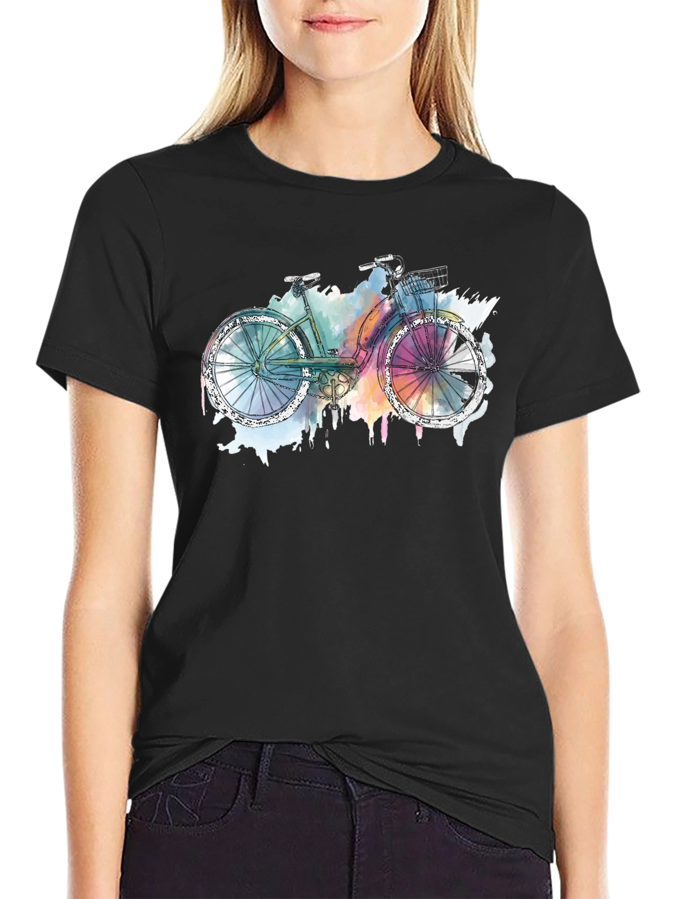 Bicycle Graphic T-Shirt - Artistic Style