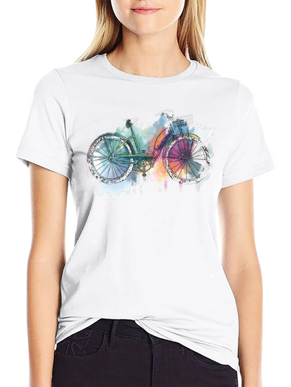 Bicycle Graphic T-Shirt - Artistic Style