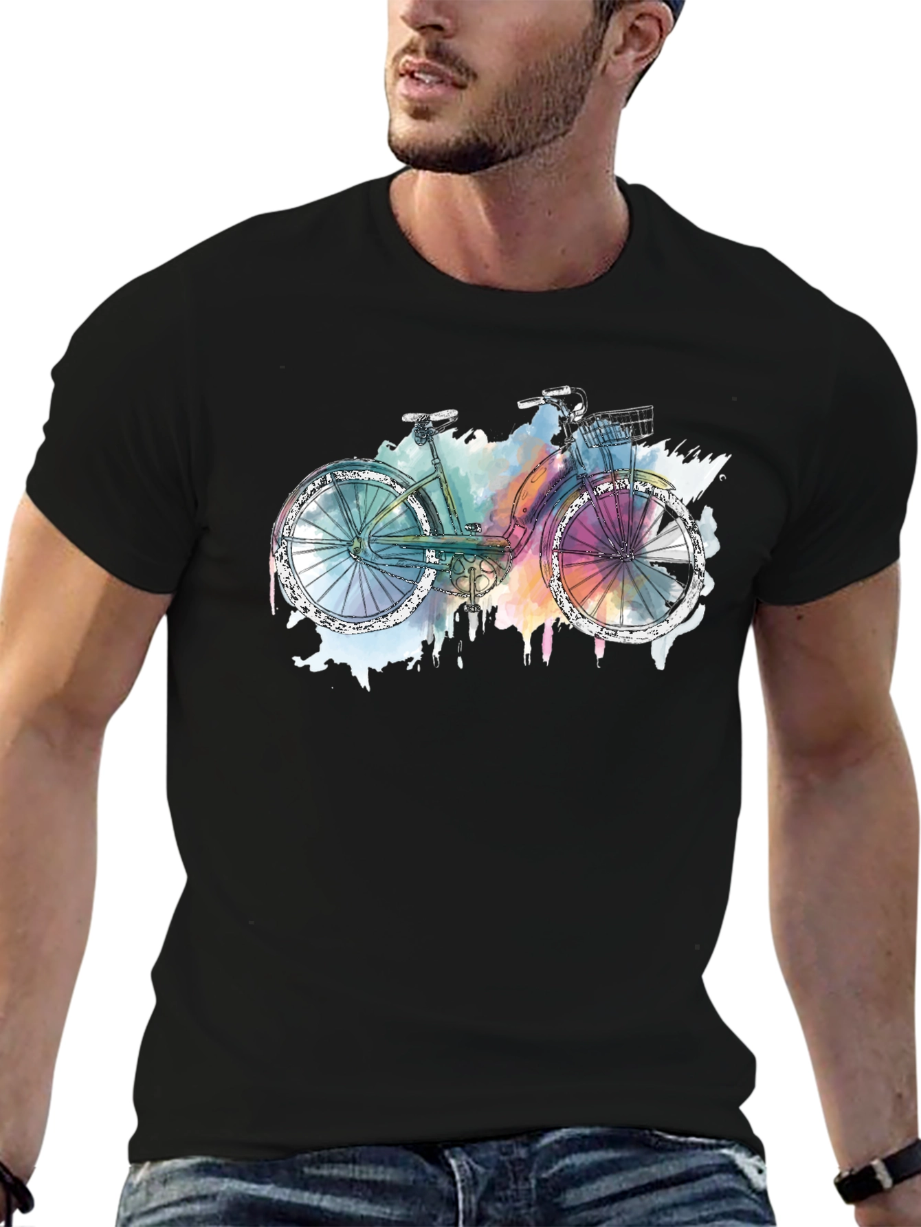Bicycle Graphic T-Shirt - Artistic Style