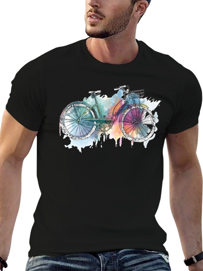 Bicycle Graphic T-Shirt - Artistic Style