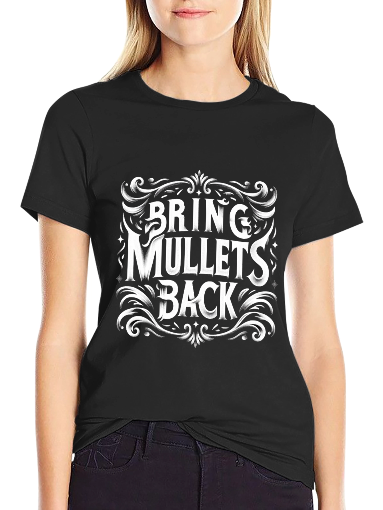 Bring Mullets Back Graphic Tee - Retro Style