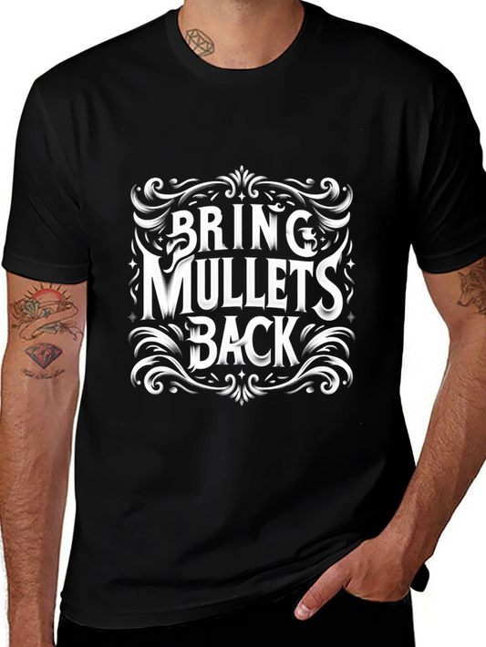 Bring Mullets Back Graphic Tee - Retro Style