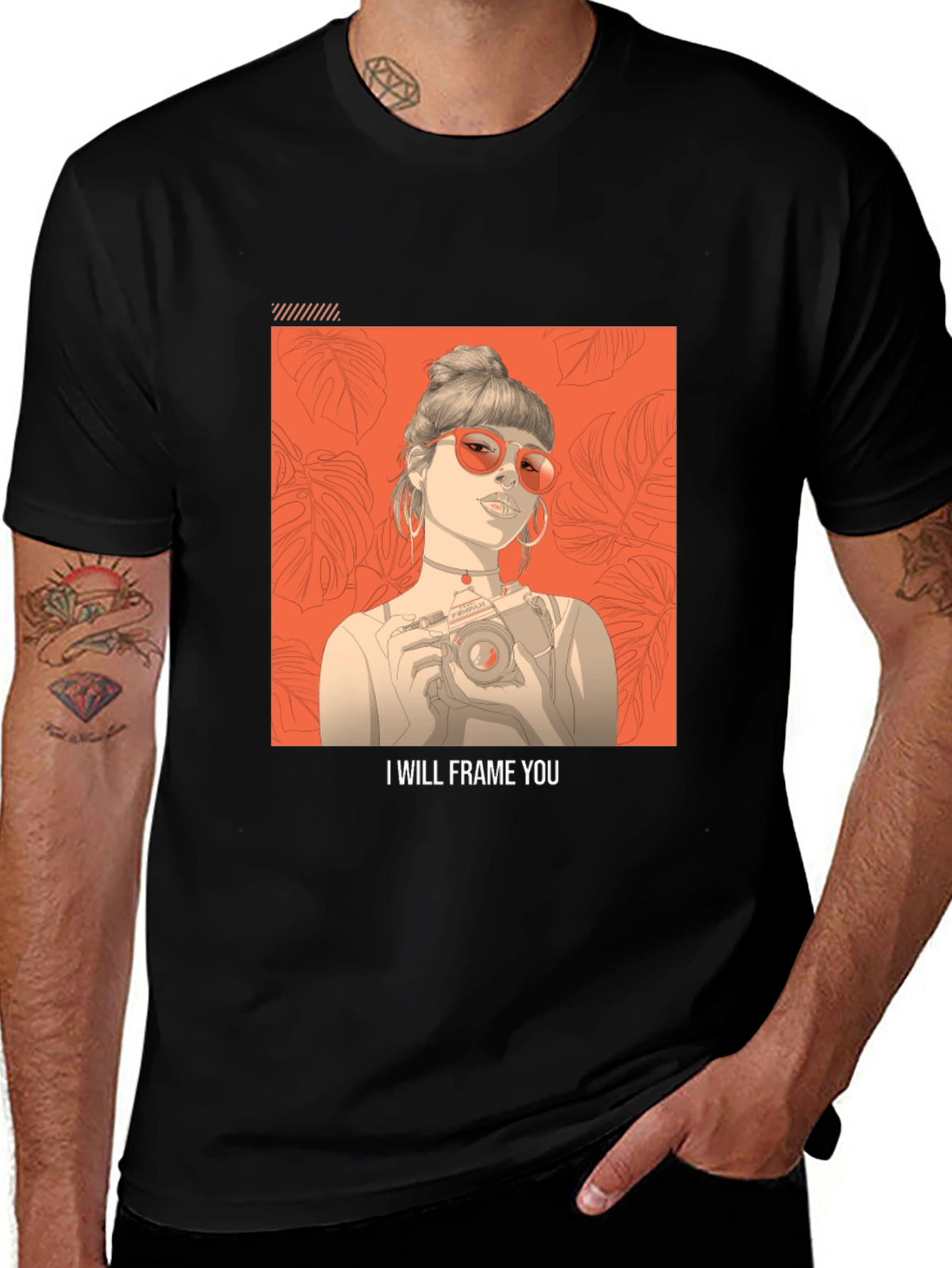 I Will Frame You Black Graphic Tee