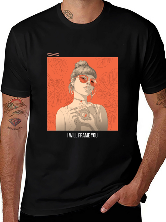 I Will Frame You Black Graphic Tee