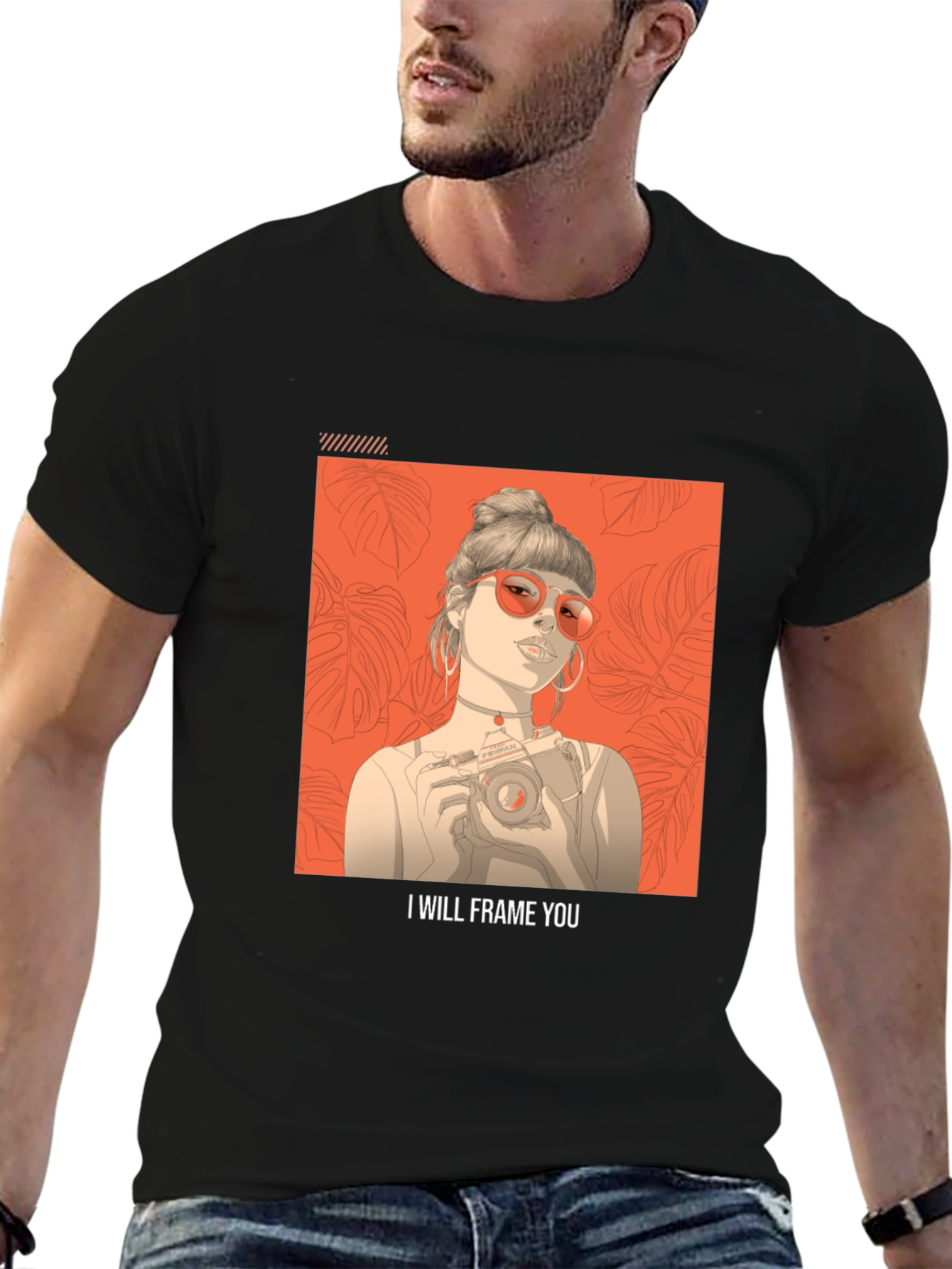 I Will Frame You Black Graphic Tee