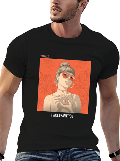 I Will Frame You Black Graphic Tee