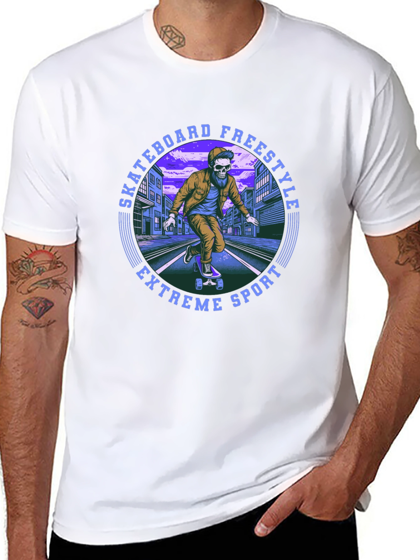 Skateboard Freestyle Graphic Tee - Extreme Sport