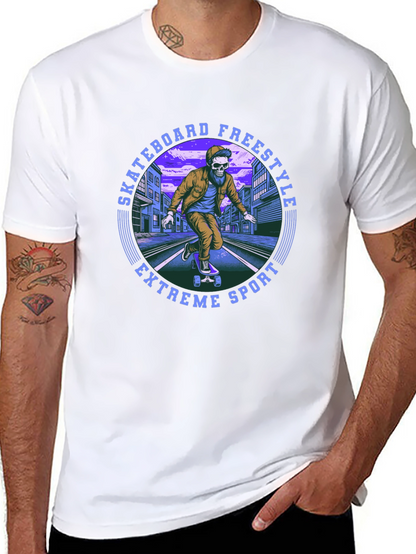 Skateboard Freestyle Graphic Tee - Extreme Sport