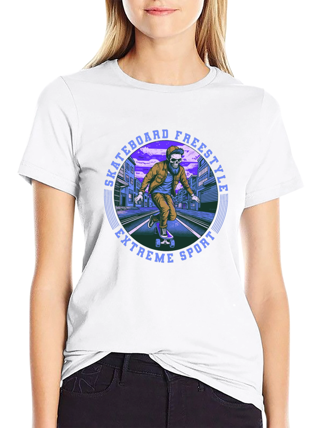 Skateboard Freestyle Graphic Tee - Extreme Sport